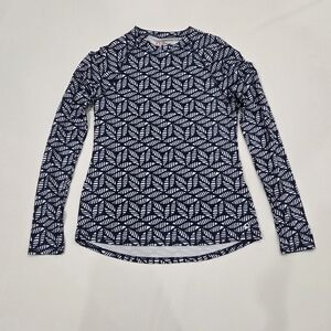 The American Outdoorsman Women’s Sun Shirt - Size S - Blue/White Print